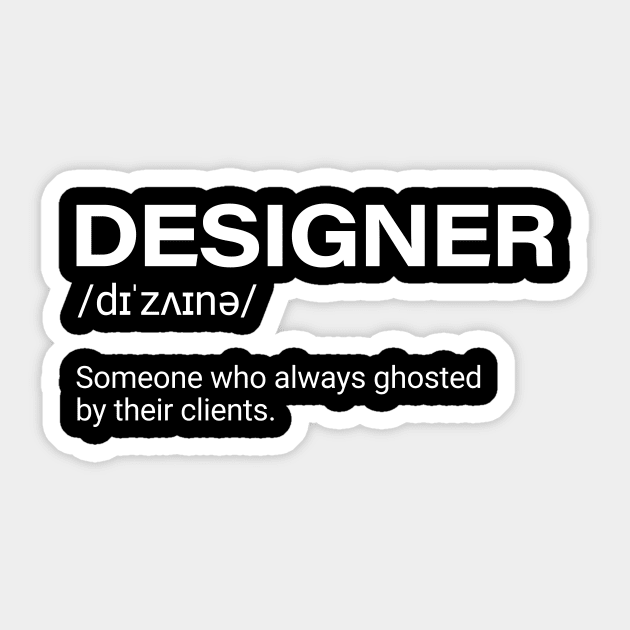 Funny designer definition Sticker by HailDesign